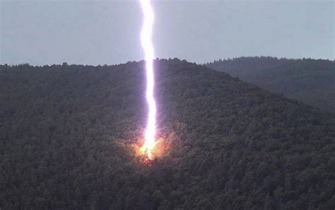 Incredible Image Captures A Gigantic Lightning Bolt As It Strikes The