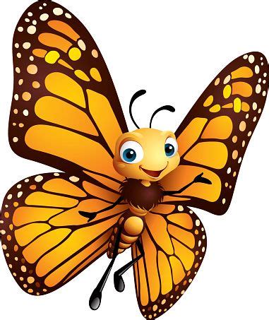 Cartoon Illustration Of A Monarch Butterfly Monarch Butterflies Art