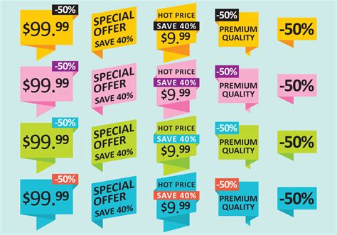 Pricing And Offer Stickers 108741 Vector Art At Vecteezy