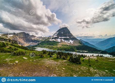 View From Hidden Lake Trail Toward Gunsight Mountain Glacier National