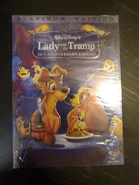 LADY AND THE Tramp Two Disc 50th Anniversary Platinum Edition DVDs