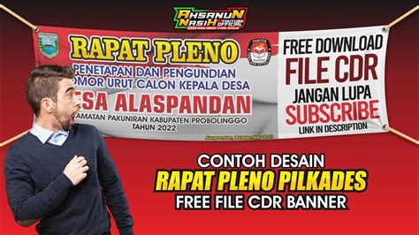 Desain Banner Rapat Pleno Free Cdr Tutorial Coreldraw Youtube