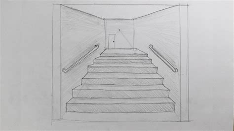 How To Draw Stair From One Point Perspective The Way Easy How To
