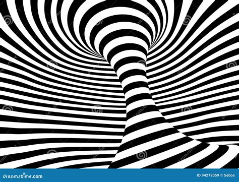 Vector Op Art Pattern Optical Illusion Abstract Background Stock