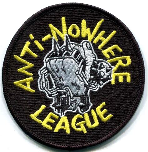 Anti Nowhere League Spiked Fist Embroidered Patch