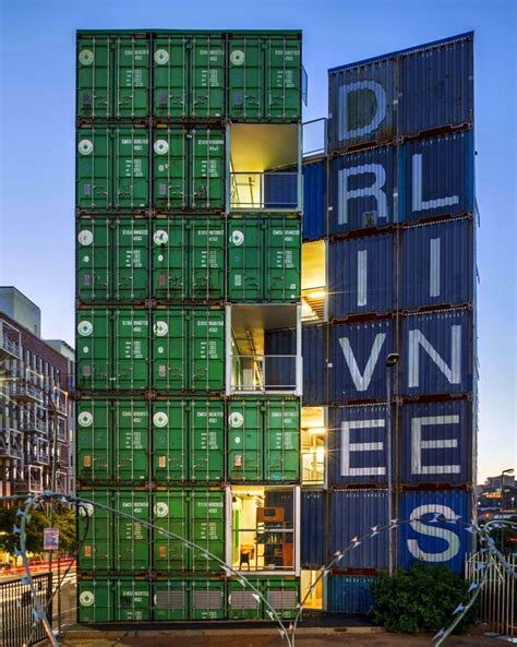 Drivelines Studios Multi Story Shipping Container Apartment Building