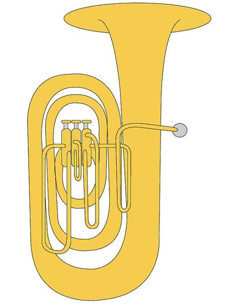 Tuba Clip Art Tuba Illustration Tuba Graphic Music Student Art Tuba