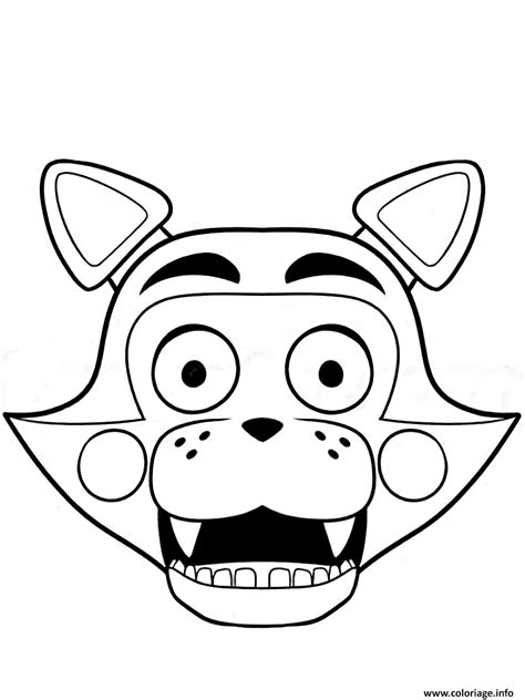 Coloriage Fnaf Freddy Five Nights At Freddys Foxy Jecolorie