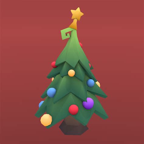 3d Model Low Poly Tree Christmas Tree Cgtrader Christmas Tree 3d