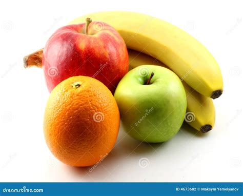 Apples Bananas And Orange Stock Photo Image Of Eating 4673602
