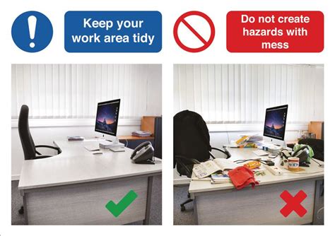 Keep Your Work Area Tidy Do And Dont Visual Signs Seton Uk