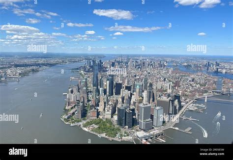 Aerial View Of Lower Manhattan In New York City On May 6 2023 Stock