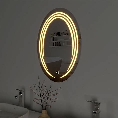 Modern Designed Led Oval Bathroom Mirror Elegant Oval Mirror
