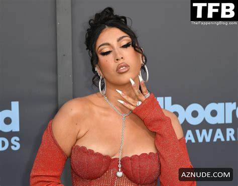 Kali Uchis Sexy Seen Flaunting Her Hot Tits In A Red Dress At The Billboard Music Awards Aznude
