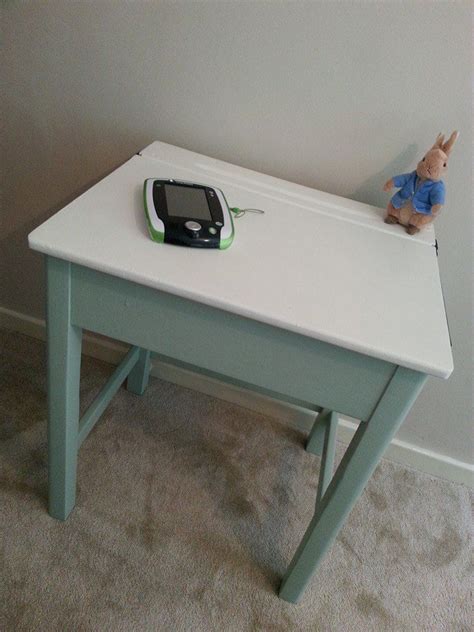 Old School Desk With Lift Up Lid Painted In Laura Ashley Eau De Nil