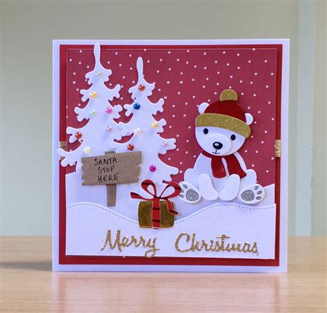 Check spelling or type a new query. Christmas Card, Handmade - Elizabeth craft polar bear die ...
