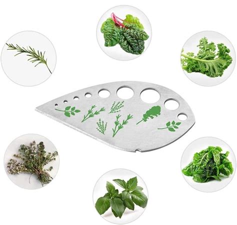 Herb Stripper 9 Holes Stainless Steel Kitchen Leaf Stripping Tool Kale