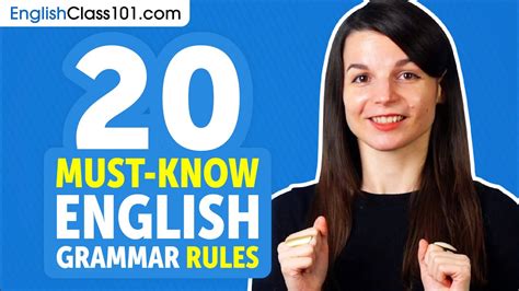 20 Basic English Grammar Rules Improve Your English Grammar Youtube