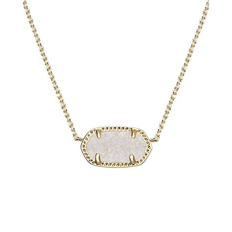 Kendra Scott Elisa Gold Pendant Necklace In Iridescent Drusy Precious