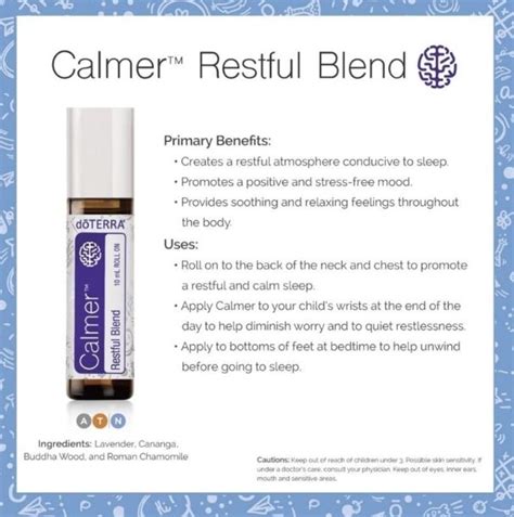 Doterra Calmer® Oil Restful Blend 10ml Th