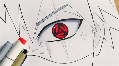 How To Draw Kakashi Double Mangekyou Sharingan From Naruto Step By