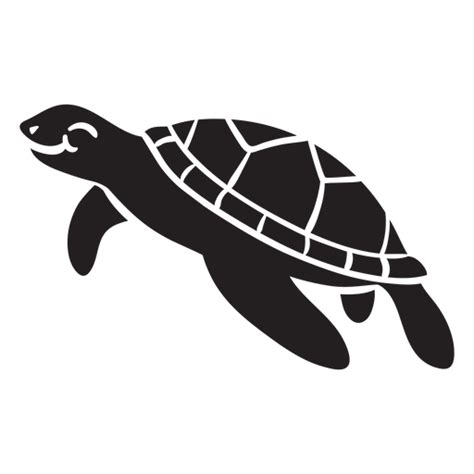 Smiling Sea Turtle Swimming Transparent Png And Svg Vector File