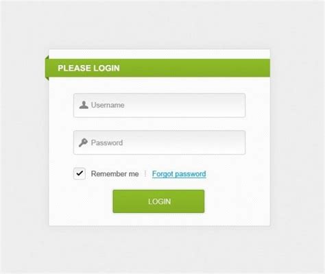 Clean Simple Login Form Element Psd Welovesolo