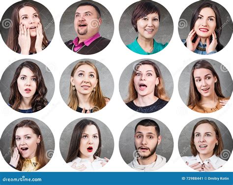 People With Different Facial Expressions Stock Image Image Of