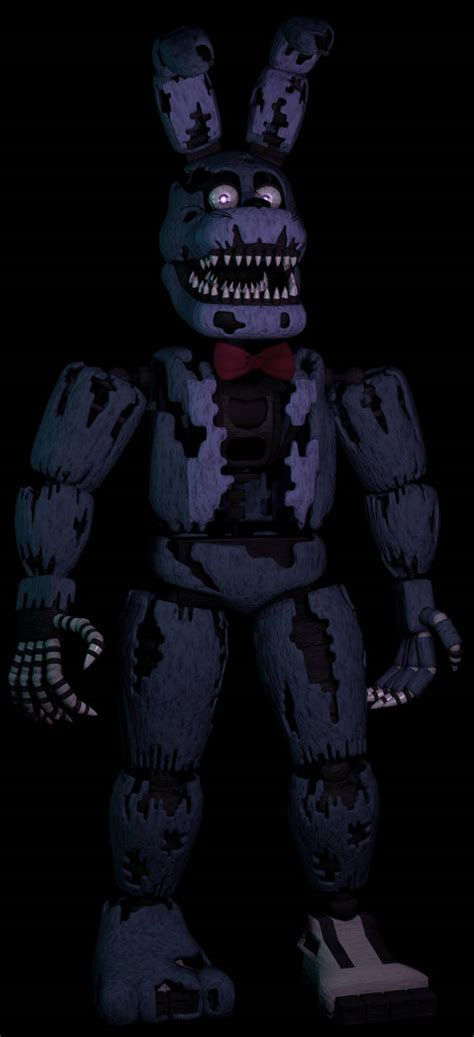 Nightmare Bonnie V2 3d Model Blender Fnaf By Trawert On Deviantart