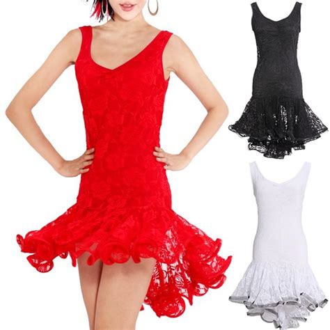 Lady Girl Latin Salsa Tango Chacha Ballroom Dance Dress 3 Colors Free Shipping In Ballroom From