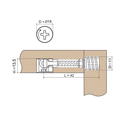 Minifix Set 18 Mm With Metal Dowel 100 Pcs Rosibg