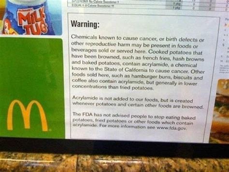 The Ethical Adman Has Mcdonalds Been Forced To Label Its Food Carcinogenic