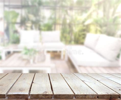 Table Top And Blur Living Room Of Background Stock Photo Image Of
