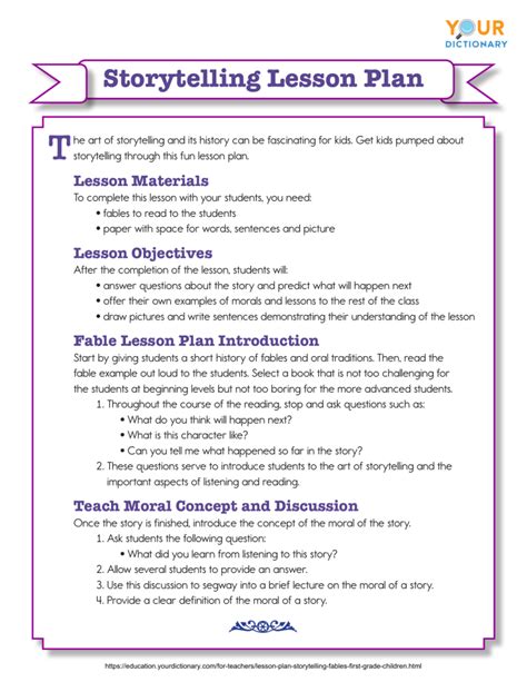 Storytelling Lesson Plan 1