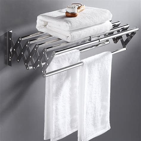 Bakeey Telescopic Perforated Towel Rack Stainless Steel Wall Mount
