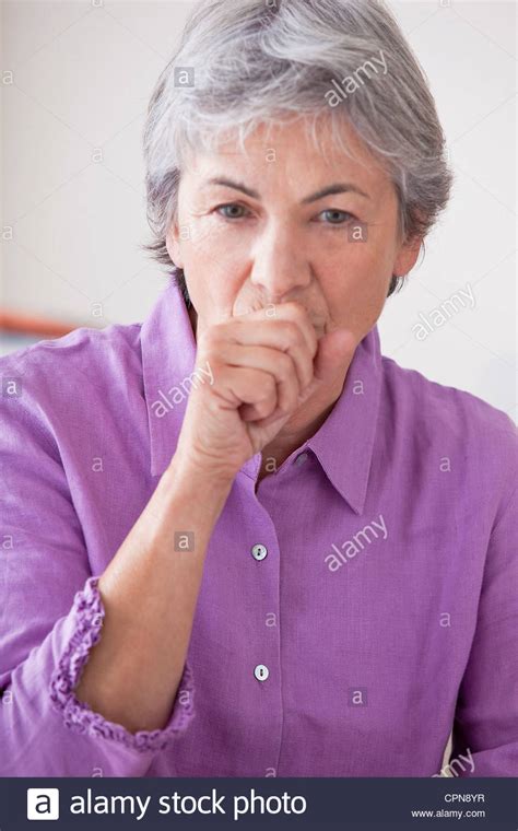Elderly Person Coughing Stock Photo 48411211 Alamy