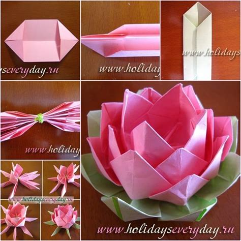 How To Diy Origami Paper Lotus Flower Origami Lotus Flower Paper