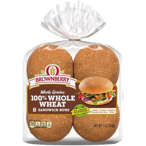 Brownberry Whole Grains 100 Whole Wheat Sandwich Buns