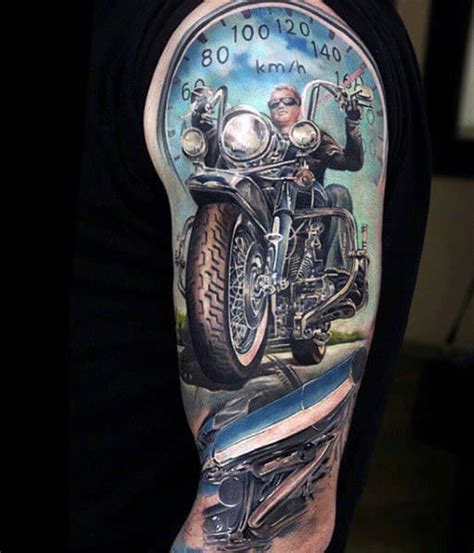 Sign up to get the latest news. 60 Motorcycle Tattoos For Men - Two Wheel Design Ideas