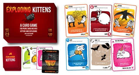 Players draw cards until someone pulls up the exploding kitten, explodes, and is out of the game. Exploding Kittens - First Edition Meow Box - EB Games New Zealand