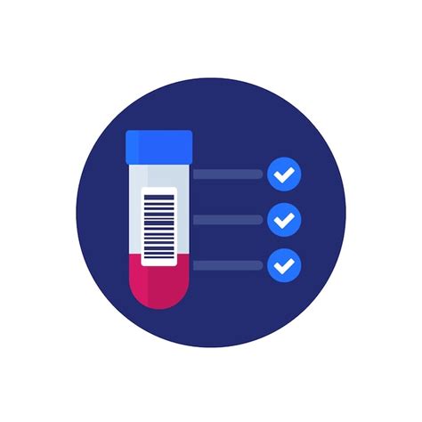 Premium Vector Blood Test Results Blood Sample Icon