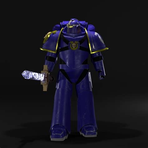 3d Asset Warhammer 40k Ultramarine Cgtrader