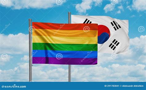 South Korea And Lgbt Movement Also Gay Pride Flag Stock Video Video Of Bisexual Transgender