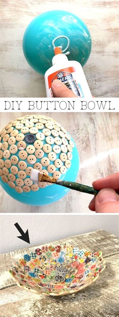 Easy And Cheap Craft Ideas For Kids And Adults I Love This Button Bowl