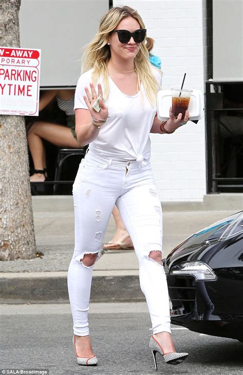 Hilary Duff Displays Her Toned Curves As She Teams Skintight Ripped