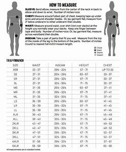 Tru Spec Size Chart For Tru Bdu And Acu Apparel Uniform Tactical Supply