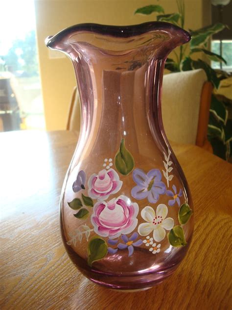 Fenton Purple Amethyst Glass Vase Ruffled Edge By Esteemedtreats