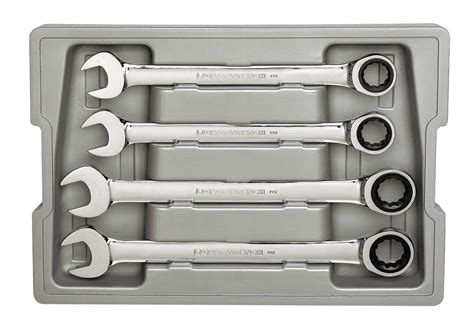 Gearwrench 4 Pc Large Size Combination Ratcheting Wrench Set Metric