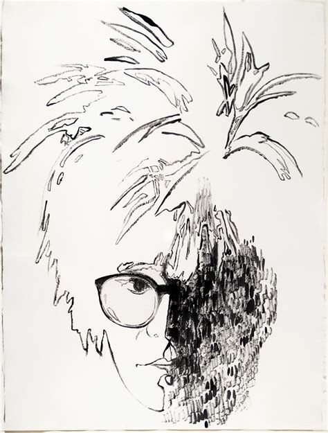 Extraordinary Andywarhol Self Portrait On Paper Andy Warhol Drawings Andy Warhol Art Warhol Art