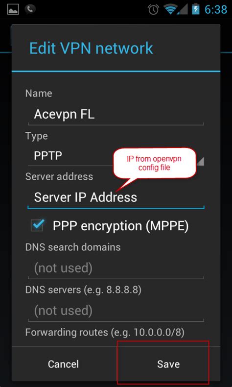 A virtual private network is an online vpn connection that uses a local ip address. Configure Ace PPTP VPN on Android 4.0 Ice Cream Sandwich